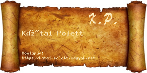 Kátai Polett névjegykártya